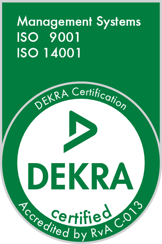 Logo ISO 9001 en ISO 14001.